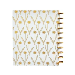 Martha Stewart Grey Floral Poly Letter Discbound Notebook (MS102K)