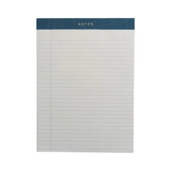 Martha Stewart Notepad, 8.5" x 11.75", College-Ruled, Navy, 50 Sheets/Pad (MS110L)