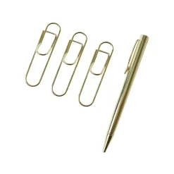 Martha Stewart Pen and Pen Clip Set, Gold (MS109J)
