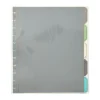 Martha Stewart Poly Divider, 5 Tabs, Assorted Colors, 1 Set (MS102C)