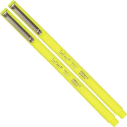 Marvy Uchida Le Pen Felt Pen, Fine Tip, Neon Yellow Ink, 2/Pack (76530913A)