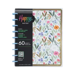 Me & My Big Ideas Happy Notes Soft Florals Notebook, 7" x 9.25", Dotted, 60 Sheets, Multicolor (NPC-070)