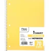 Mead 1-Subject Notebook, 8.0" x 10.5", Wide Ruled, 70 Sheets, Yellow (05510AZ7)
