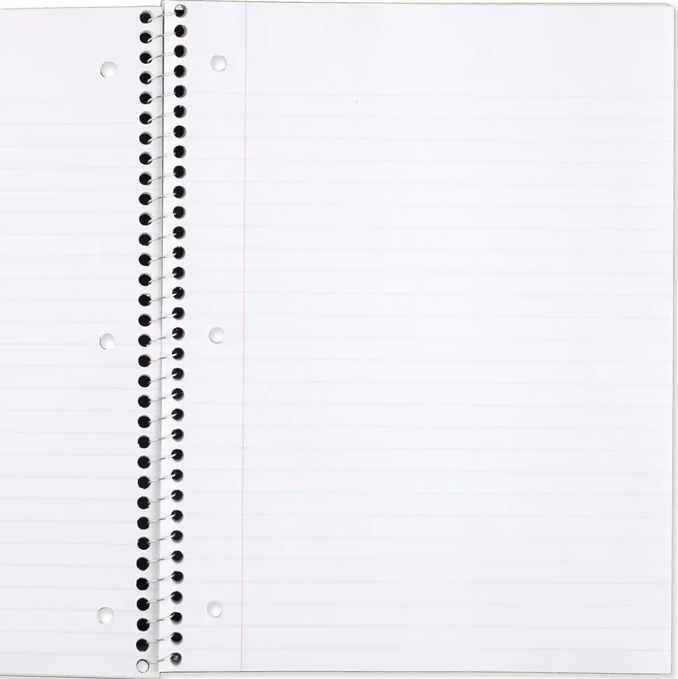 Mead 1-Subject Notebook, 8.0" x 10.5", Wide Ruled, 70 Sheets, Yellow (05510AZ7)