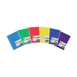 Mead 1-Subject Notebooks, 8" x 10.5", College Ruled, 70 Sheets (MEA05512)