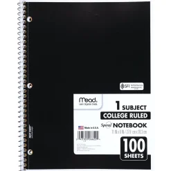 Mead 1-Subject Notebooks, 8