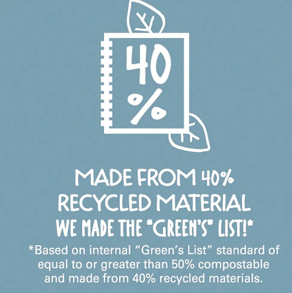 Mead We Mean Green 3-Hole Punched 2-Pocket Paper Folders, Assorted Colors (330000F)