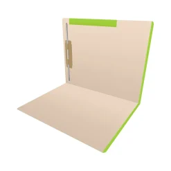 Medical Arts Press File Folder, Straight-Cut, Letter Size, Manila Stock, Manila/Light Green, Reinforced Right Side, 50/Box