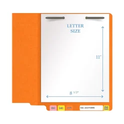 Medical Arts Press Heavy Duty End Tab File Folder, Straight-Cut, Letter Size, Orange, 40/Box (S-09461-ORG)