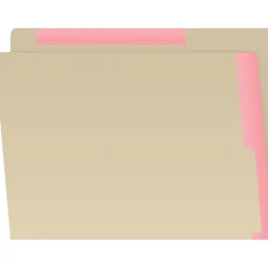 Medical Arts Press Heavy-Duty End Tab File Folder, Straight Cut, Letter-Size, Manila, 50/Box (S-09466-PNK)