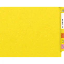 Medical Arts Press Heavy-Duty End Tab File Folder, Straight Cut, Letter-Size, Yellow, 40/Box (S-09458-YLW)