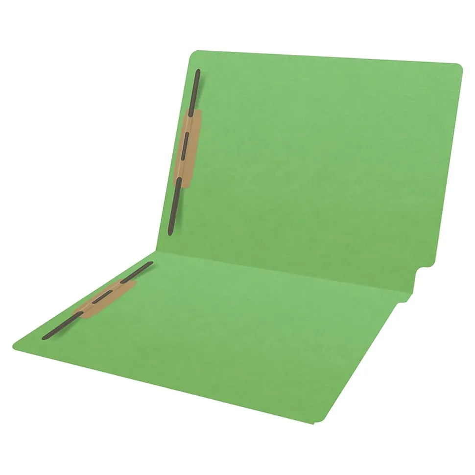 Medical Arts Press Heavy-Duty End Tab File Folder, Straight Cut, Letter-Size, Green, 40/Box (S-09459-GRN)