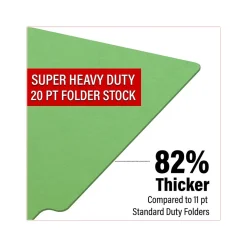 Medical Arts Press Heavy-Duty End Tab File Folder, Straight Cut, Letter-Size, Green, 40/Box (S-09459-GRN)