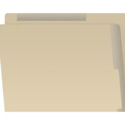 Medical Arts Press Heavy-Duty End Tab File Folder, Straight Cut, Letter-Size, Manila, 50/Box (S-09466-GRY)