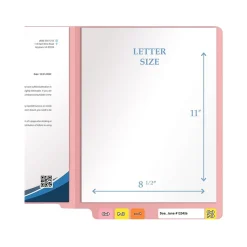 Medical Arts Press Heavy-Duty End Tab File Folder, Straight Cut, Letter-Size, Pink, 40/Box (S-09458-PNK)