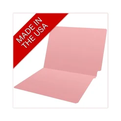 Medical Arts Press Heavy-Duty End Tab File Folder, Straight Cut, Letter-Size, Pink, 40/Box (S-09458-PNK)