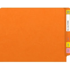 Medical Arts Press Heavy-Duty End Tab File Folder, Straight Cut, Letter-Size, Orange, 40/Box (S-09458-ORG)