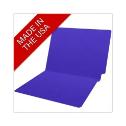 Medical Arts Press Heavy-Duty End Tab File Folder, Straight Cut, Letter-Size, Purple, 40/Box (S-09458-PRP)