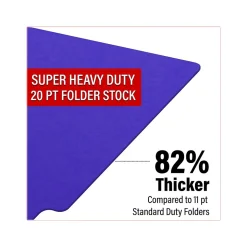 Medical Arts Press Heavy-Duty End Tab File Folder, Straight Cut, Letter-Size, Purple, 40/Box (S-09458-PRP)