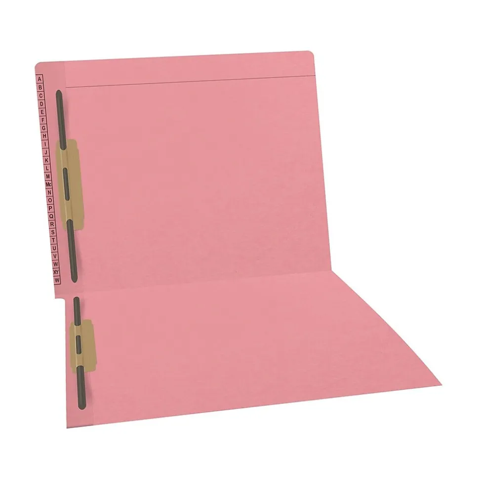 Medical Arts Press Kardex Match Reinforced End Tab File Folder, Letter-Size, Pink, 50/Box (F1180-PNK)