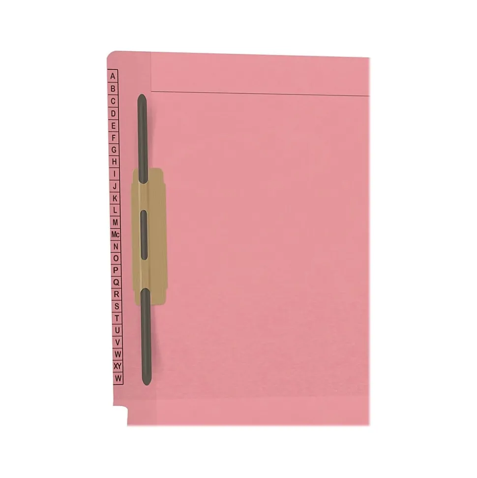 Medical Arts Press Kardex Match Reinforced End Tab File Folder, Letter-Size, Pink, 50/Box (F1180-PNK)