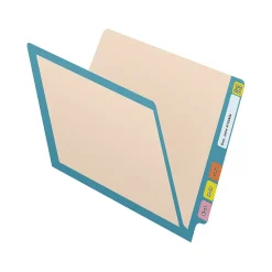 Medical Arts Press Reinforced End Tab File Folder, Straight-Cut, Letter Size, Manila/Blue, 50/Box (S-09473-BLU)
