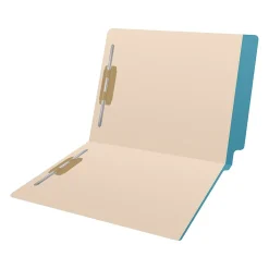 Medical Arts Press Reinforced End Tab File Folder, Straight-Cut, Letter Size, Manila/Blue, 50/Box (S-09473-BLU)