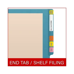Medical Arts Press Reinforced End Tab File Folder, Straight-Cut, Letter Size, Manila/Blue, 50/Box (S-09473-BLU)