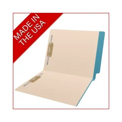 Medical Arts Press Reinforced End Tab File Folder, Straight-Cut, Letter Size, Manila/Blue, 50/Box (S-09473-BLU)