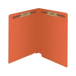 Medical Arts Press Reinforced End Tab File Folder, Straight Cut, Letter-Size, Orange, 50/Box (S-01602-ORG)