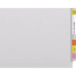Medical Arts Press Reinforced End Tab File Folder, Straight Cut, Letter-Size, White, 50/Box (S-01602-WHT)