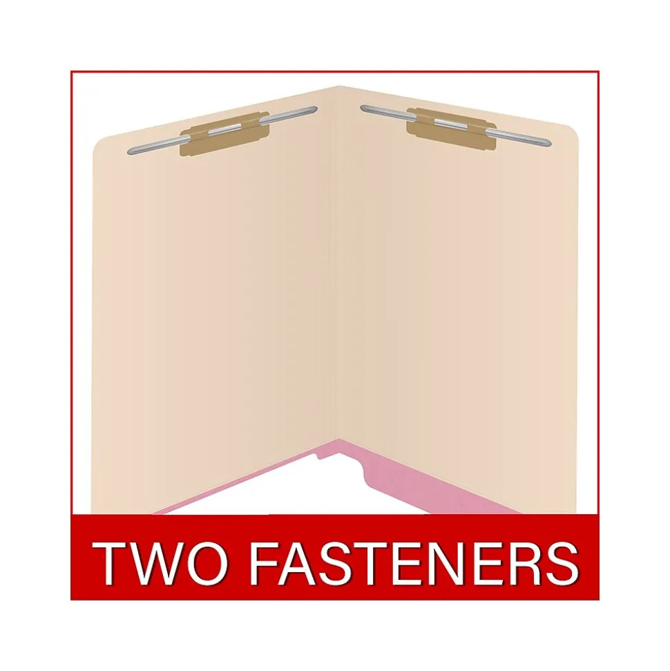 Medical Arts Press Reinforced End Tab File Folder, Straight-Cut, Letter Size, Manila/Violet, 50/Box (S-09473-PRP)