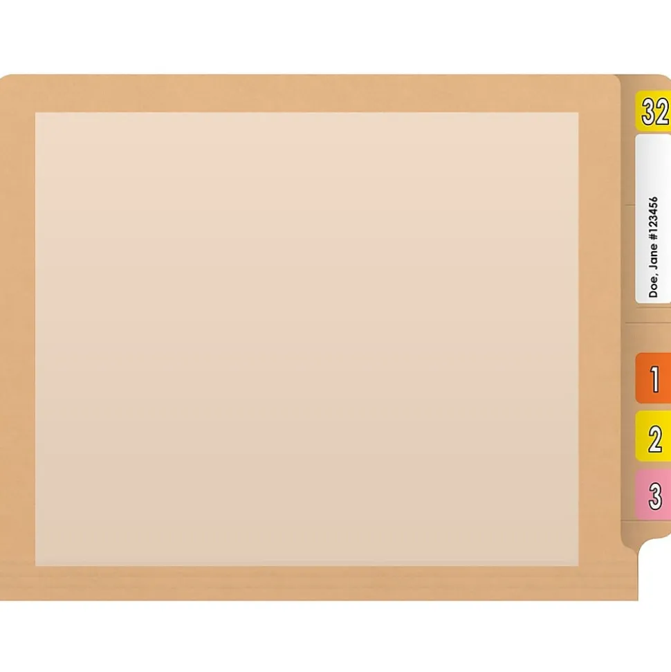 Medical Arts Press Reinforced End Tab File Folder, Straight-Cut, Letter Size, Manila/Tan, 50/Box (S-09473-TAN)
