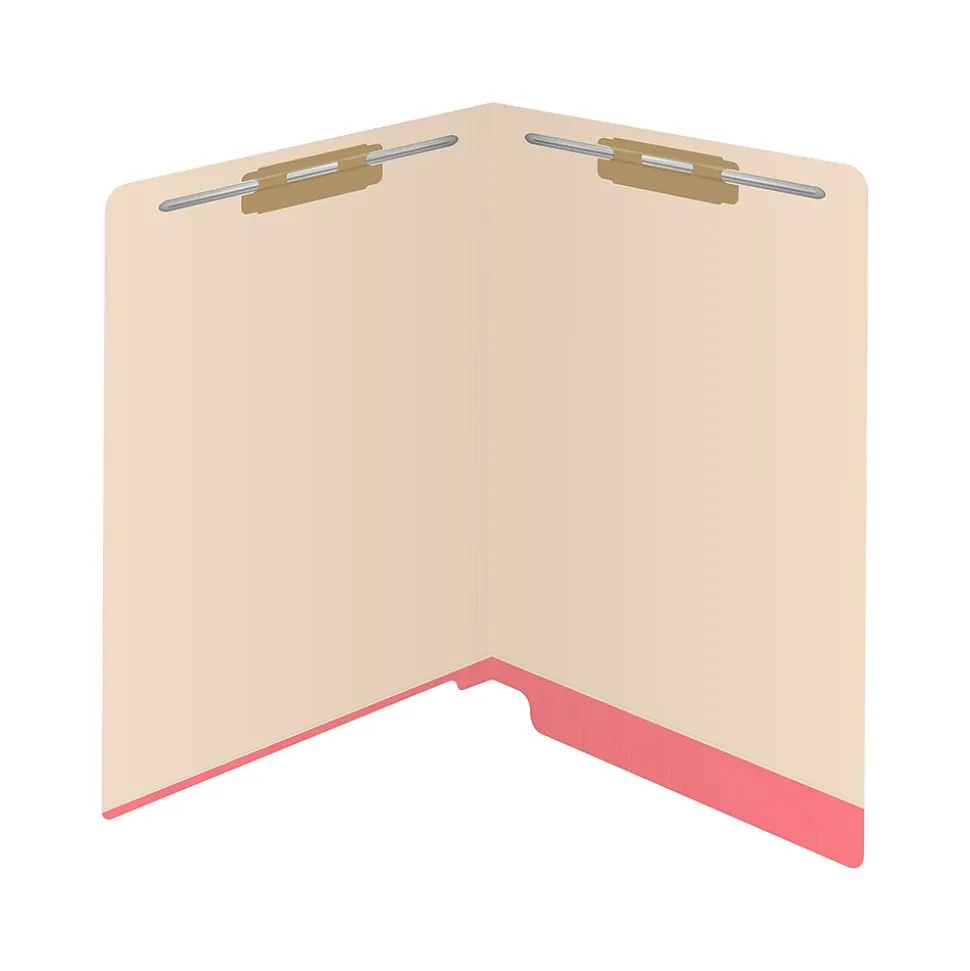 Medical Arts Press Reinforced End Tab File Folder, Straight-Cut, Letter Size, Manila/Pink, 50/Box (S-09473-PNK)