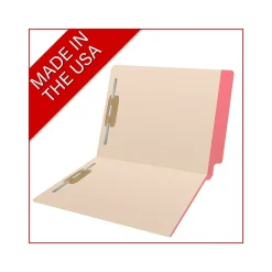 Medical Arts Press Reinforced End Tab File Folder, Straight-Cut, Letter Size, Manila/Pink, 50/Box (S-09473-PNK)