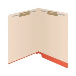 Medical Arts Press Reinforced End Tab File Folder, Straight-Cut, Letter Size, Manila/Orange, 50/Box (S-09473-ORG)