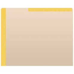 Medical Arts Press Reinforced Top Tab File Folder, Full-Cut, Letter Size, Manila/Yellow, 50/Box (S-09468-YLW)