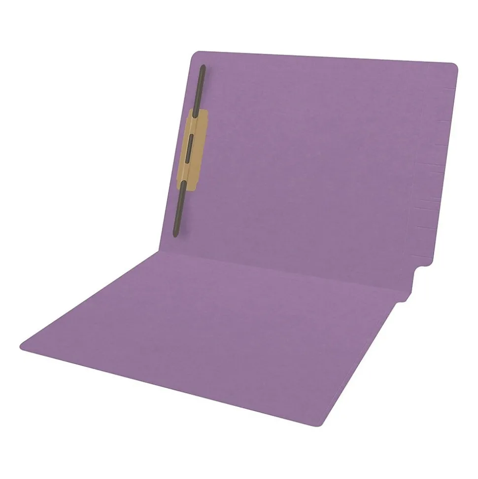 Medical Arts Press Reinforced End Tab File Folder, Straight Cut, Letter-Size, Lavender, 50/Box (S-01601-LAV)