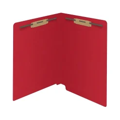 Medical Arts Press Reinforced End Tab File Folder, Straight Cut, Letter-Size, Red, 50/Box (S-01502-RED)