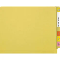 Medical Arts Press Reinforced End Tab File Folder, Straight Cut, Letter-Size, Yellow, 50/Box (S-01502-YLW)