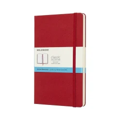 Moleskine Classic Professional Notebooks, 5" x 8.25", Wide Ruled, 96 Sheets, Red (854634XX)