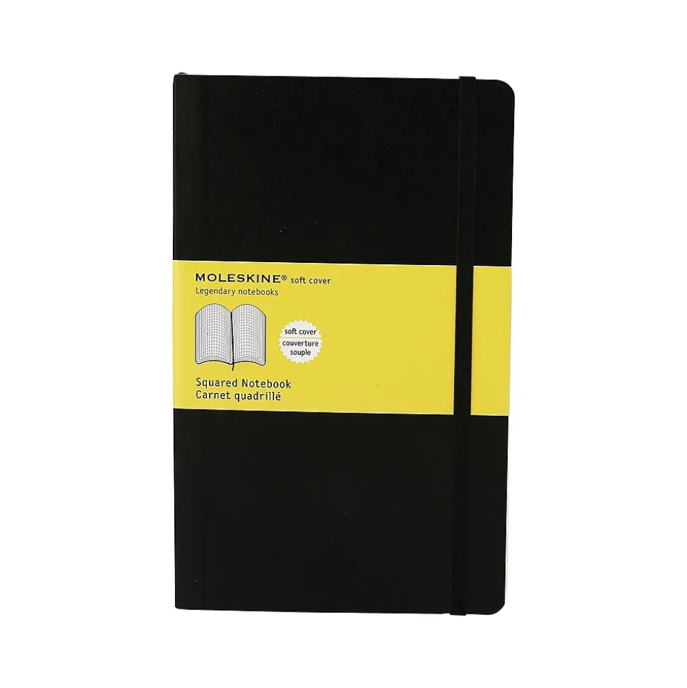 Moleskine Classic Professional Notebook, 7.5" x 10", Graph Ruled, 96 Sheets, Black (707247)
