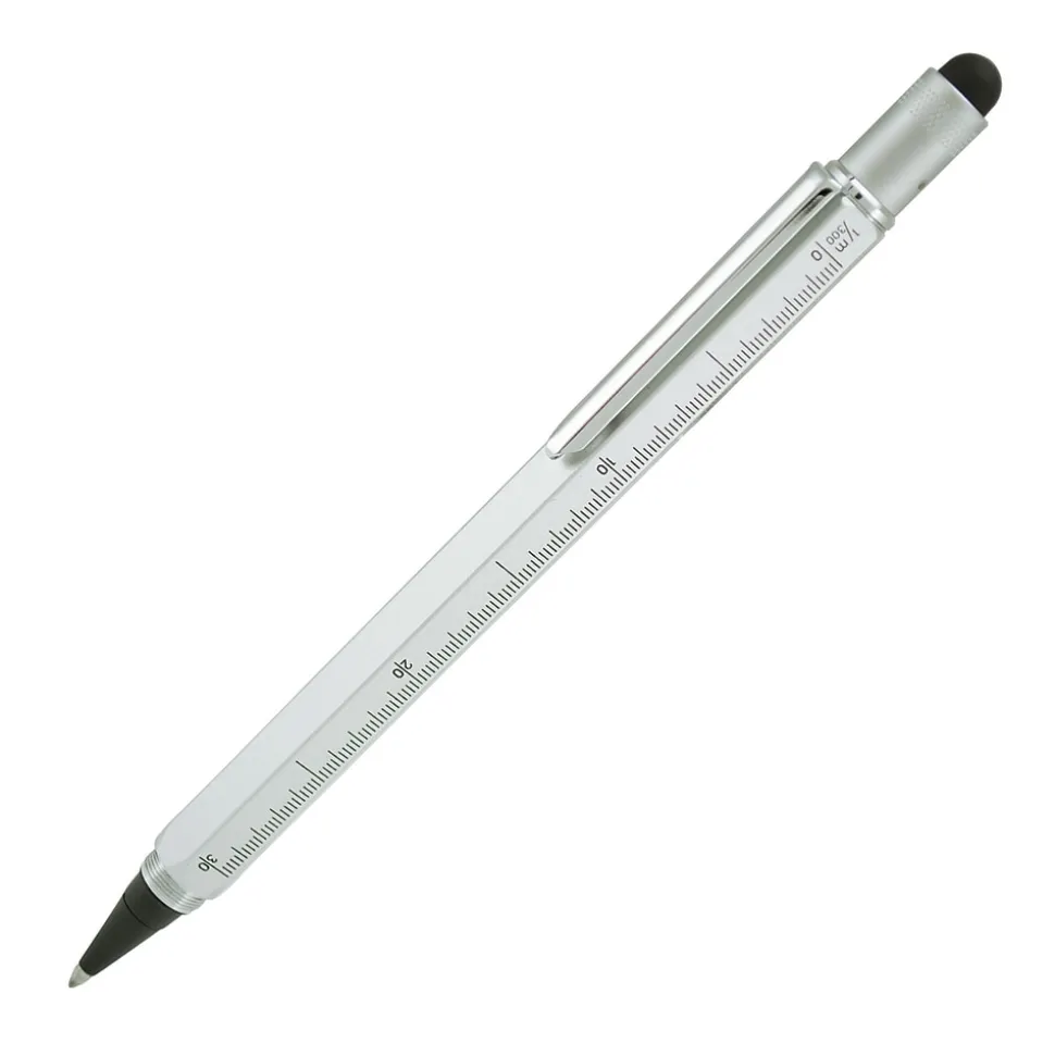 Monteverde One Touch Tool Inkball Pen with Stylus, Silver (MV35221)