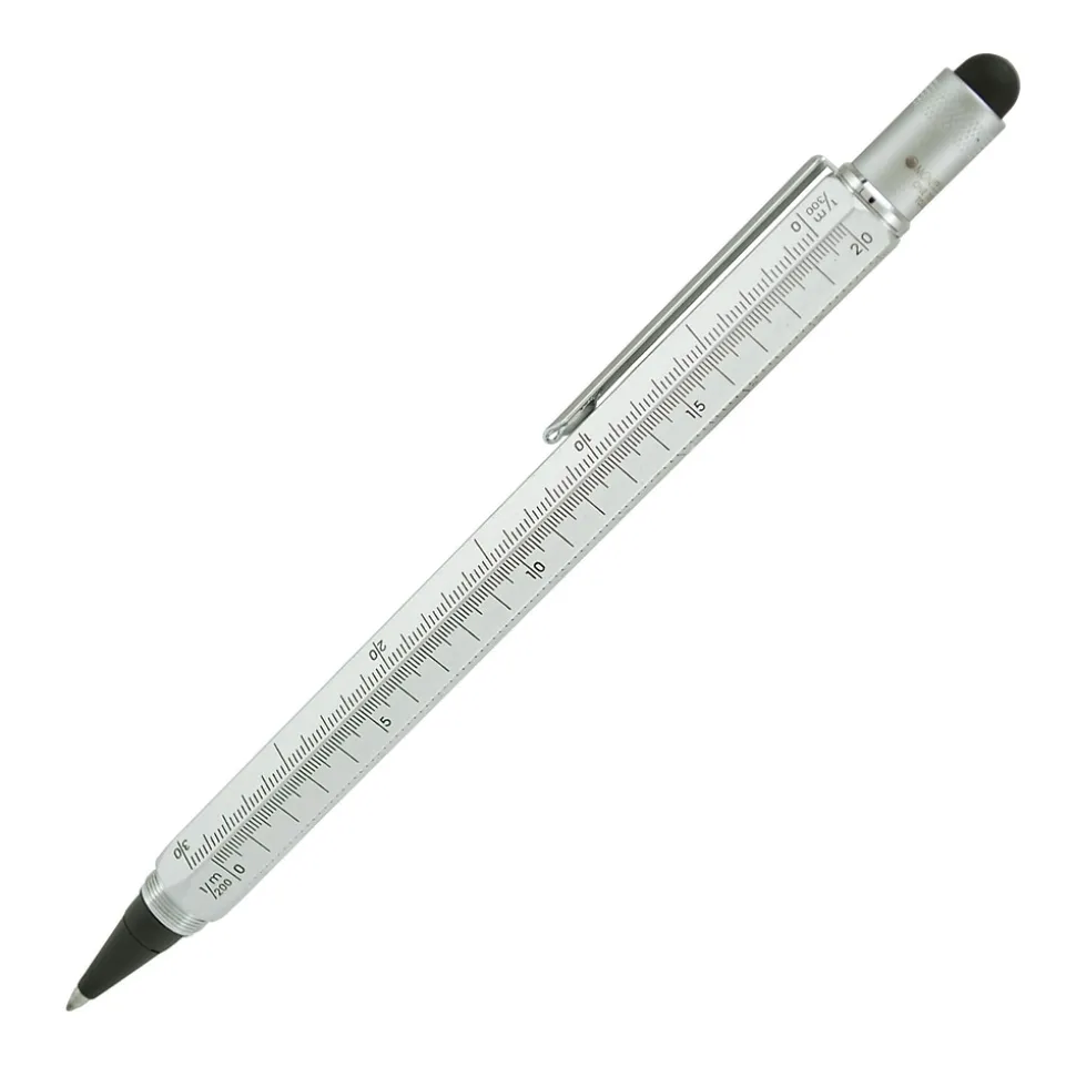 Monteverde One Touch Tool Inkball Pen with Stylus, Silver (MV35221)