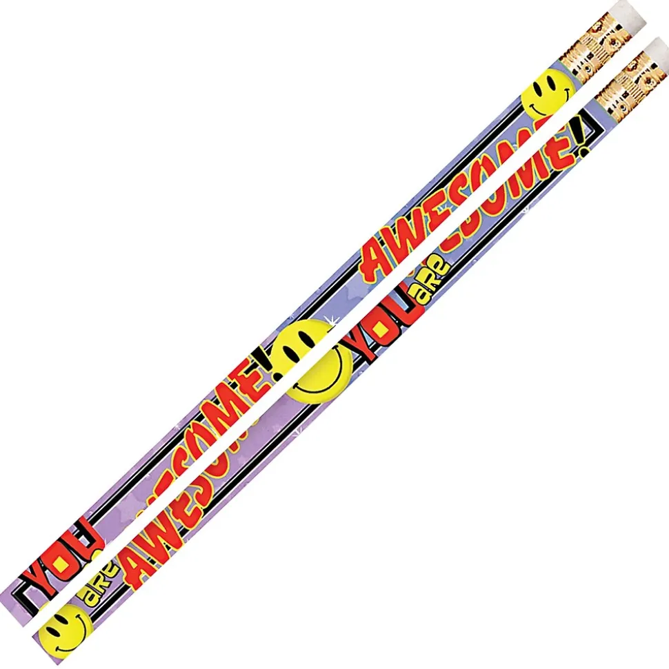 Musgrave Pencil Company You Are Awesome Motivational Wooden Pencil, 0.5mm, #2 Hard Lead, 144/Box (MUS2473G)