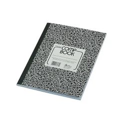 National Brand 1-Subject Composition Notebooks, 7.88" x 10", Quad, 80 Sheets, Black (RED43475)