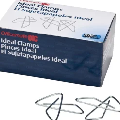 OIC Ideal Butterfly Clamps, Small, #2, Silver, 50/Bx