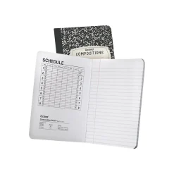 Oxford Composition Notebooks, 9.75" x 7.5", Wide Ruled, 120 Sheets, Black (09-6120)