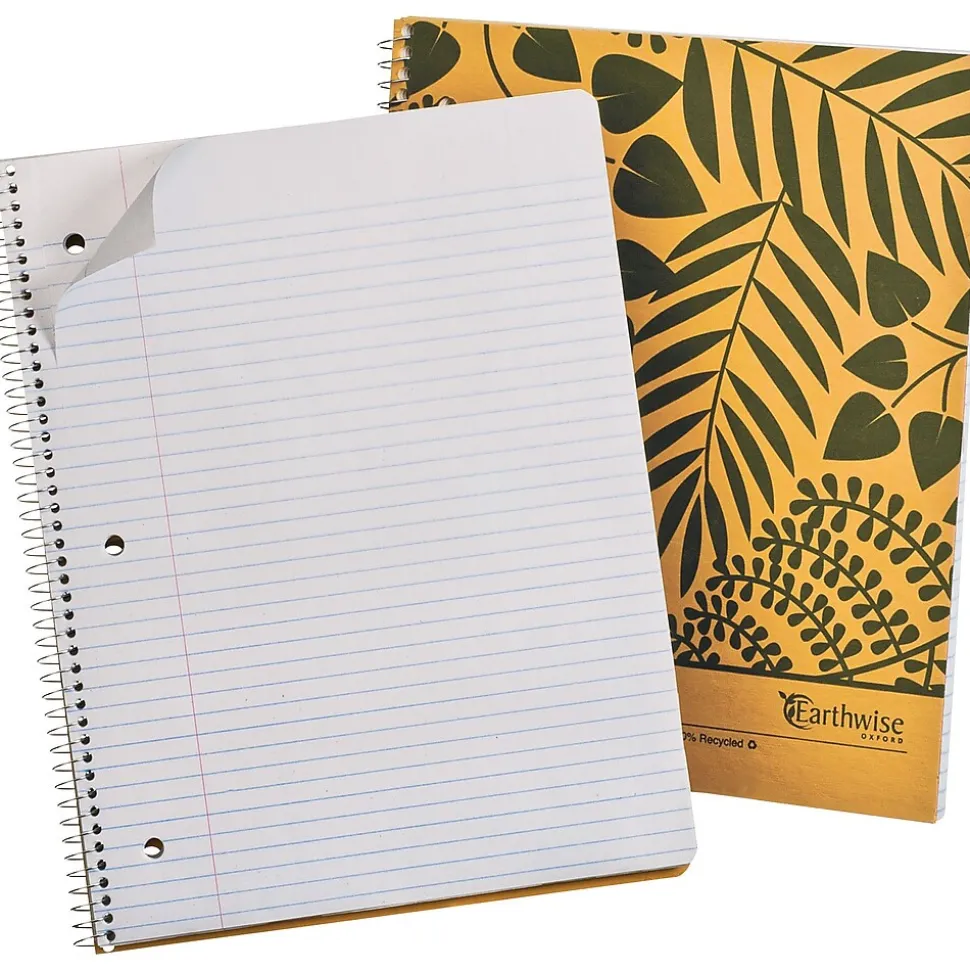 Oxford Earthwise 1-Subject Notebooks, 8.5" x 11", College Ruled, 80 Sheets, Kraft (25-480R)