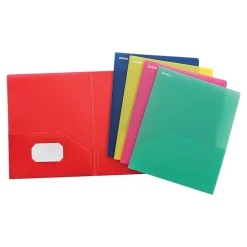 Oxford 2-Pocket Presentation Folders, Assorted Colors, 25/Box (OXF 99810)